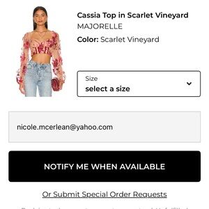 Majorelle crop top size small